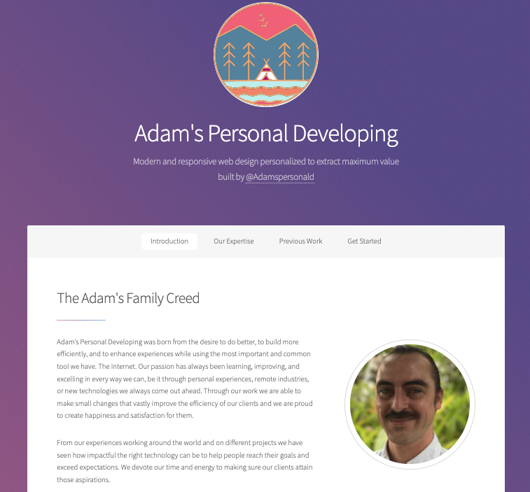 Adam's Personal Developing